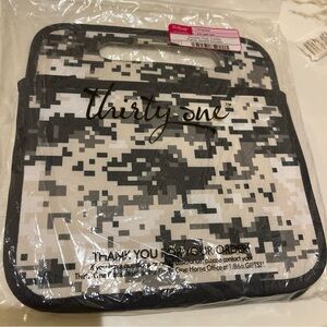 NIP Thirty-One Double Duty Caddy DIGITAL CAMO black grey white tan